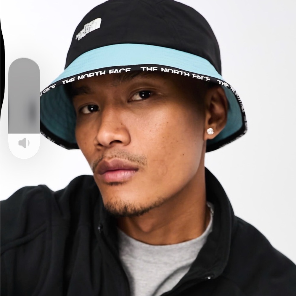 The North Face Cypress bucket hat in blue and black